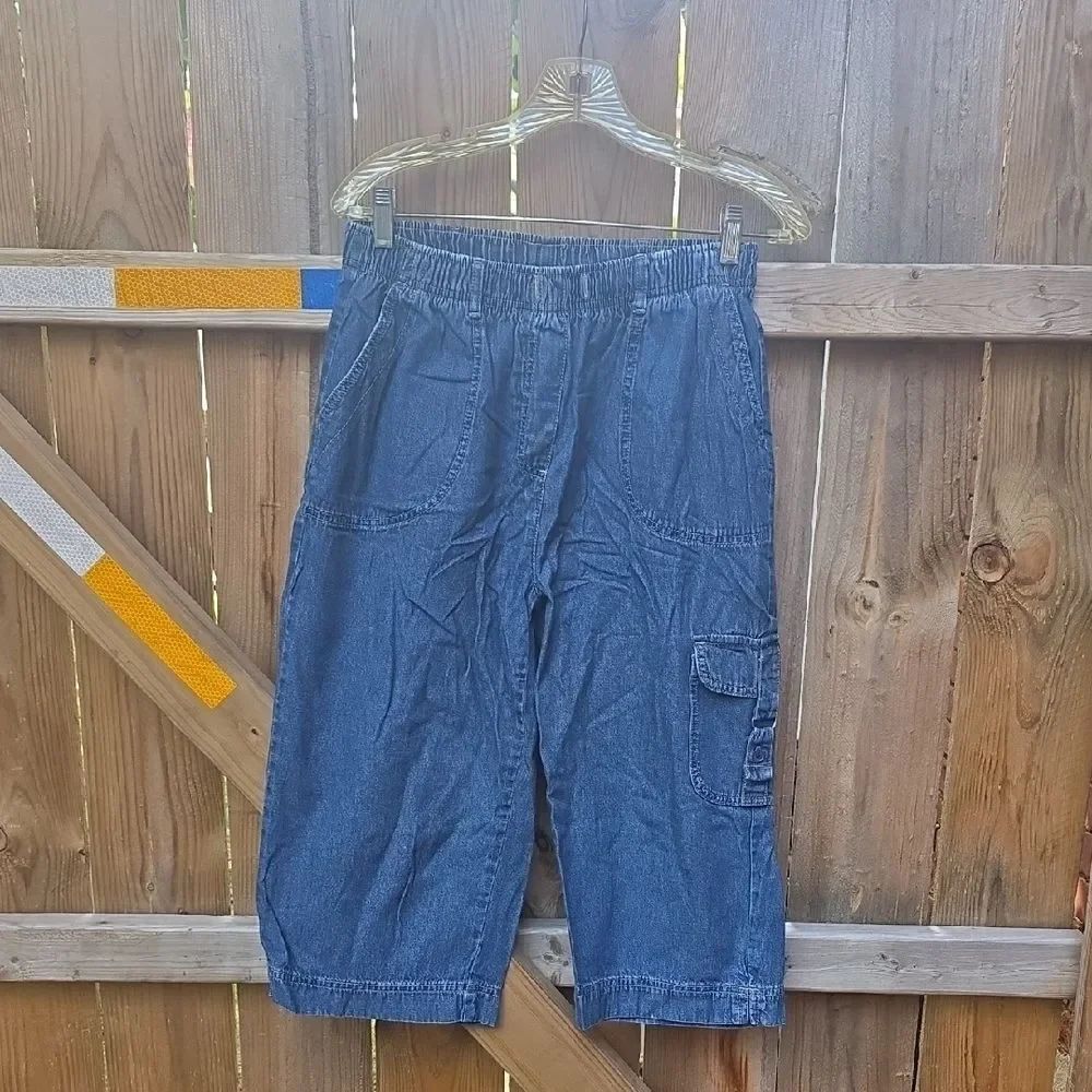 Blue Denim Cargo Shorts